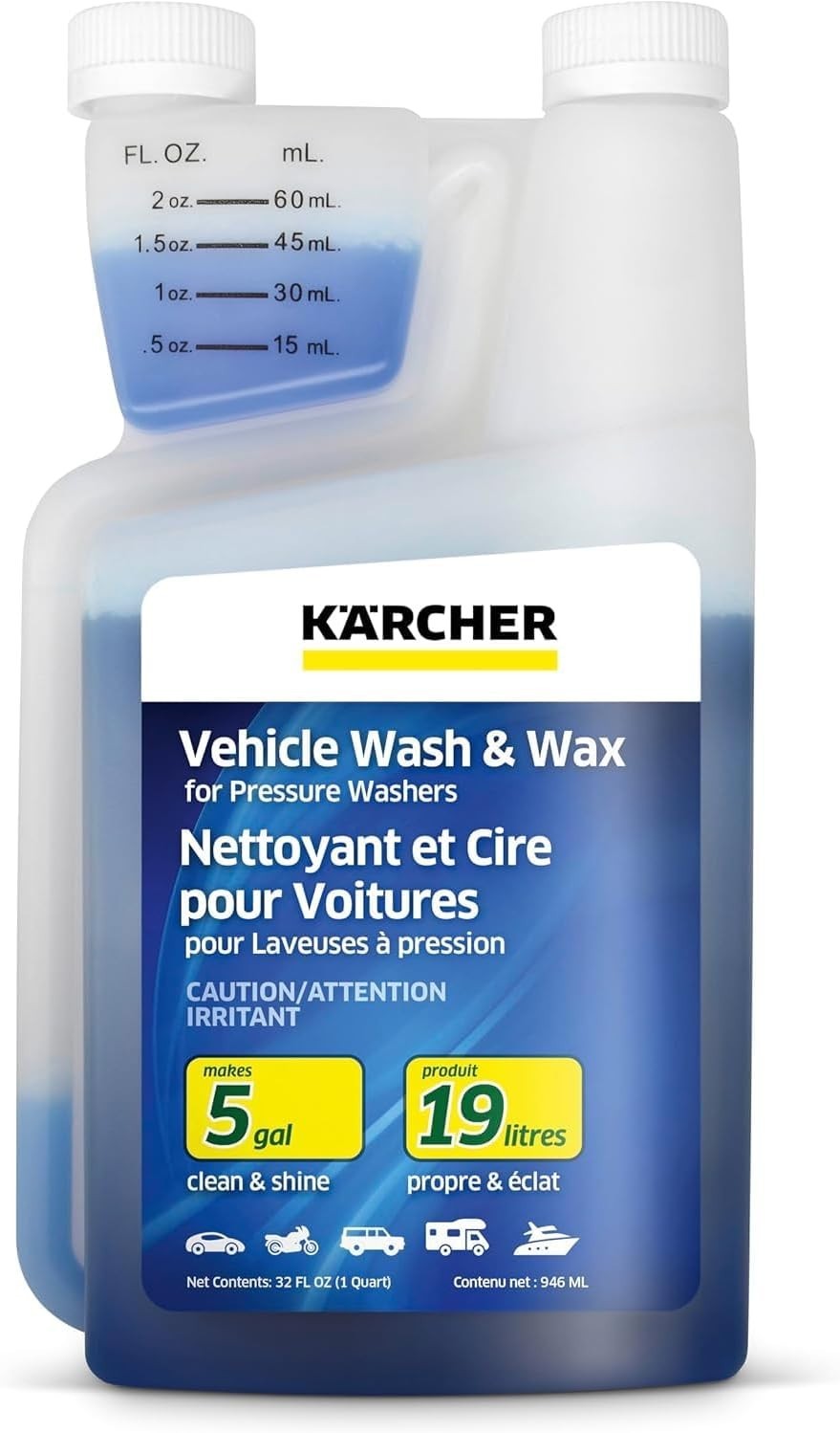 Kärcher 32oz Vehicle Wash & Wax: Effective & Eco-Friendly Cleaning Solution