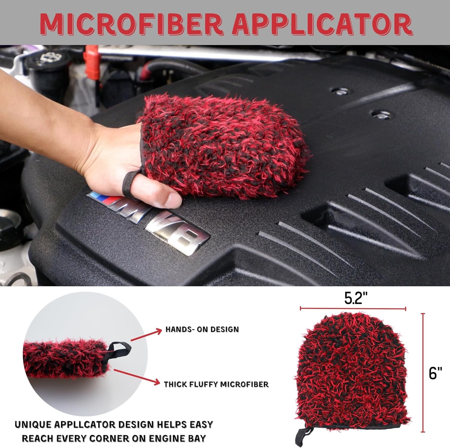 7PACK Car Engine Bay Details Cleaning Kit, Soft-bristled Surface…