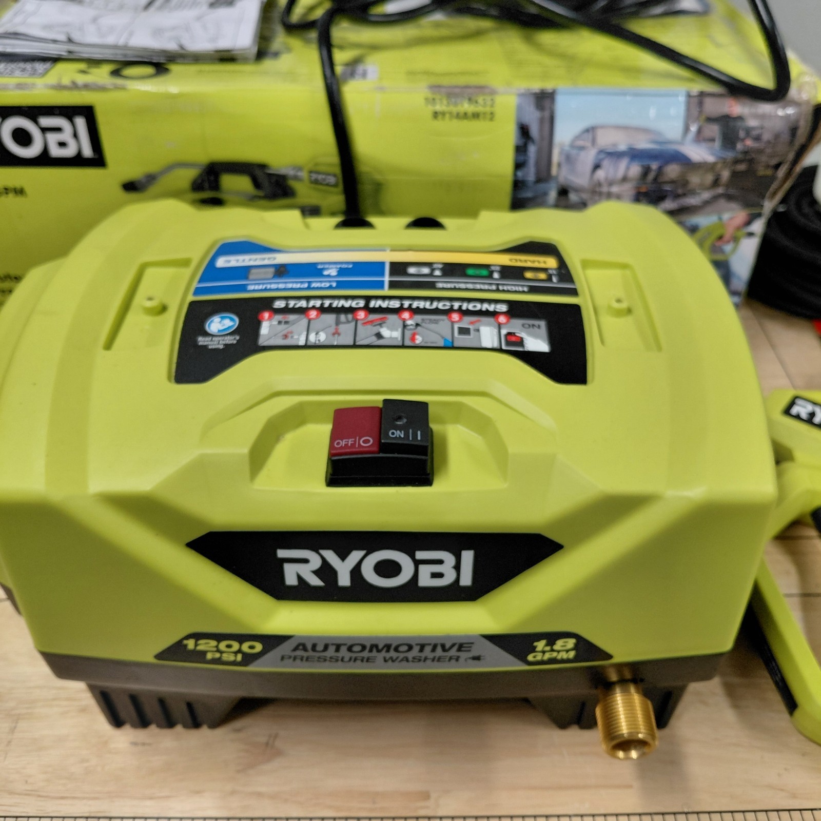 RYOBI RY14AM12 1.8 GPM Automotive High Flow Pressure Washer Kit 1200 PSI