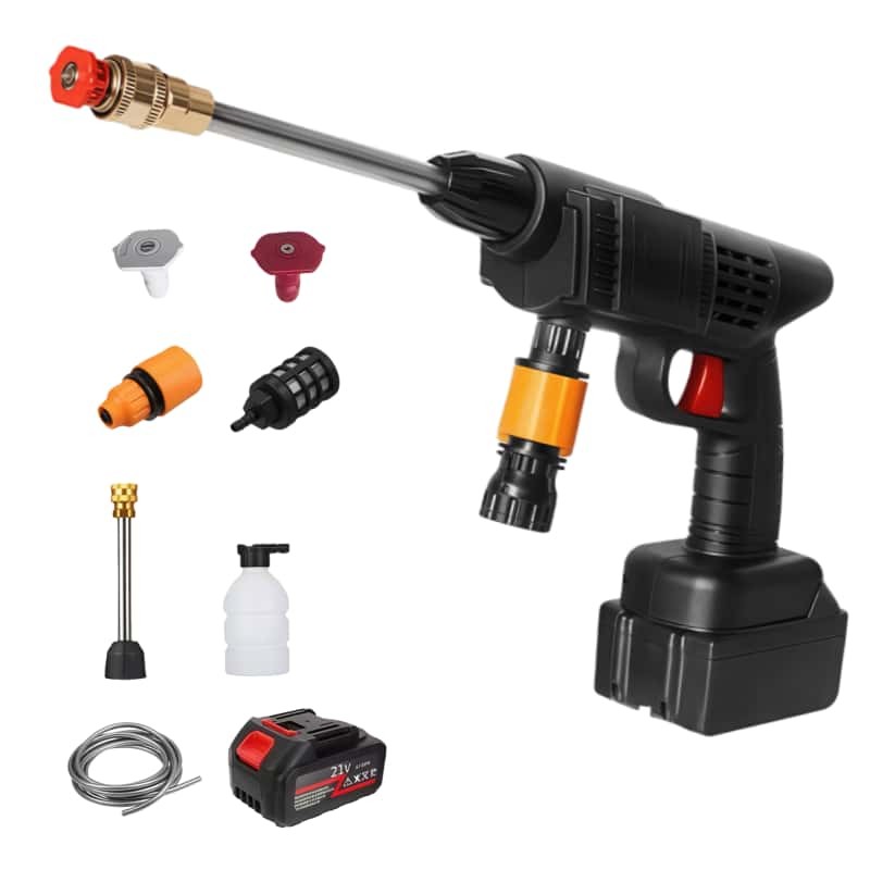 21V Single Battery Cordless Pressure Washer Portable Handheld Car Washer