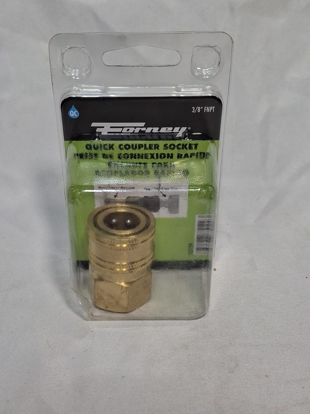 Forney 75129 Pressure Washer Quick CONNECT Coupler Female Socket, 3/8-Inch FNPT