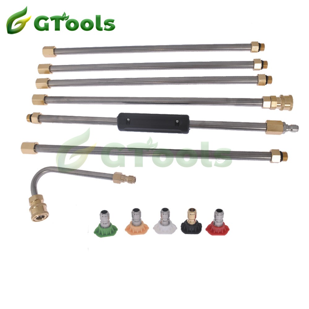 Washer Extension Wand 4000PSI Set 5 Cleaner Nozzle Hose Kit High Pressure New