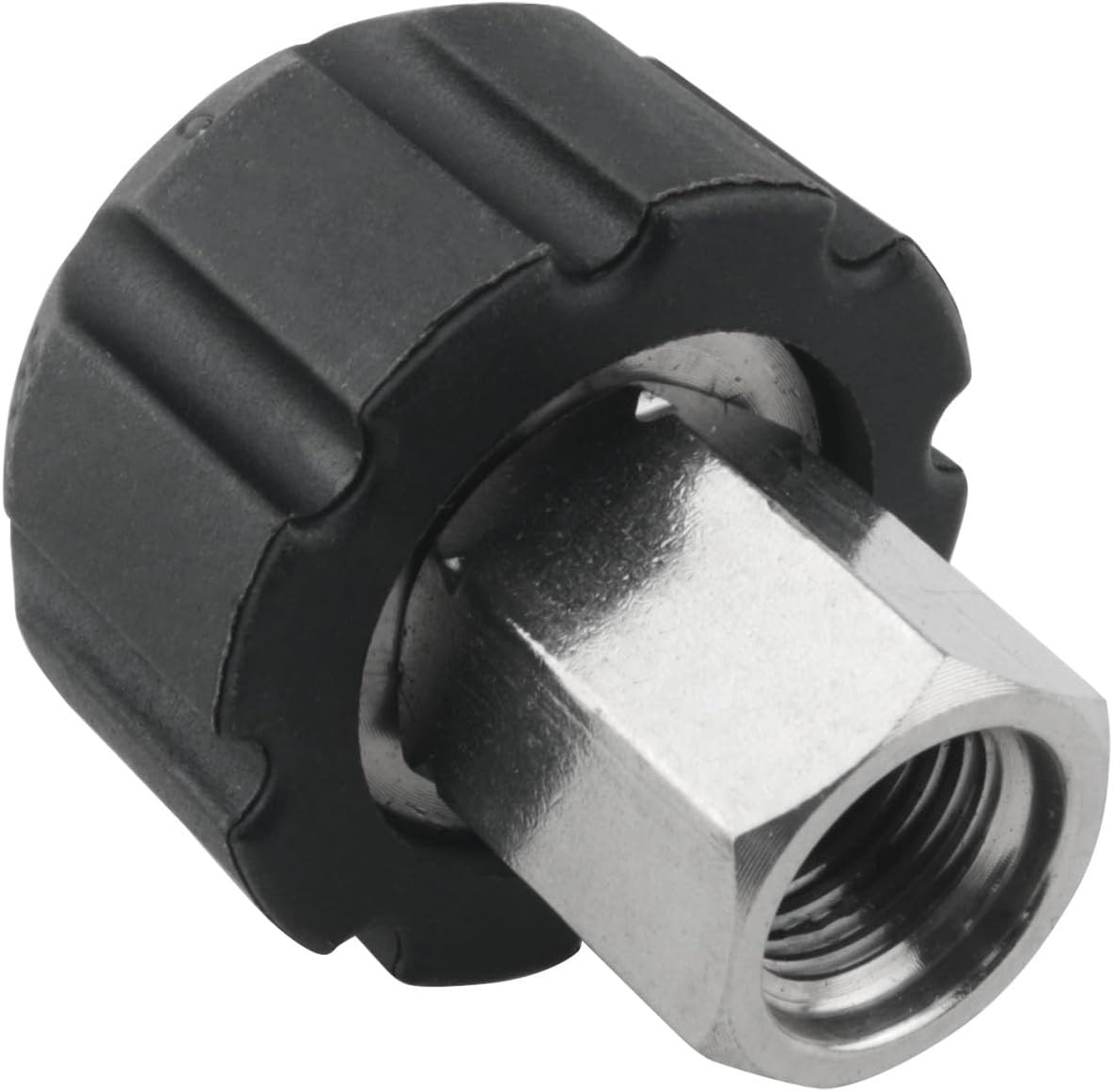 High Pressure Washer Adapter, M22 14mm Female to 3/8 Inch Female NPT, Stainless