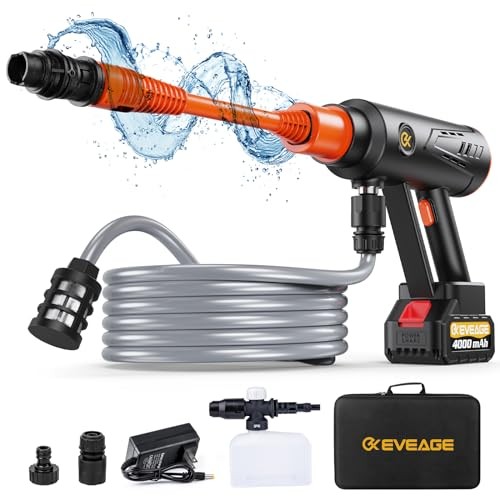 EVEAGE Q7 CORDLESS POWER WASHER MAX 1000PSI 2.5GPM ADJUSTMENT – – Scratch & Dent