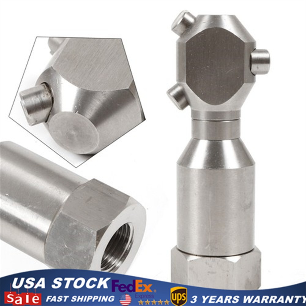 1/2-inch 360 Spinning Jetting Nozzle Drain Sewer Cleaning Jetter Head Stainless