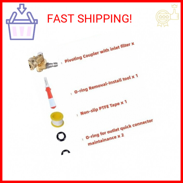Meteor Blast Quick Connecting Pivoting Brass Coupler Attachment 120 Degree with