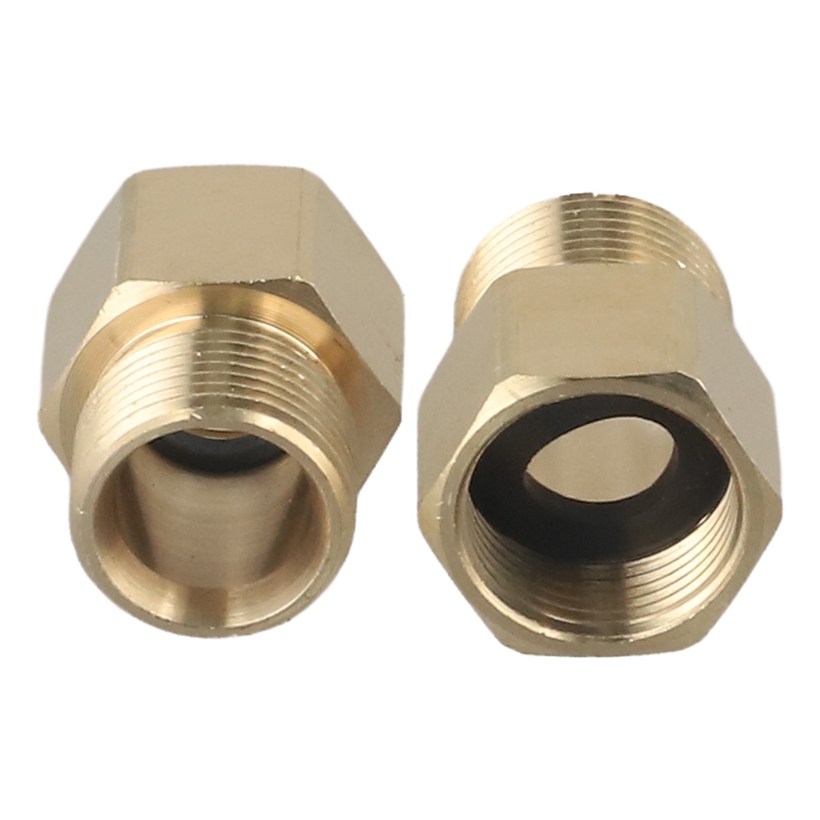 2x Coupler M22 15mm Male To 14mm Female Pressure Washer Hose Thread Connector