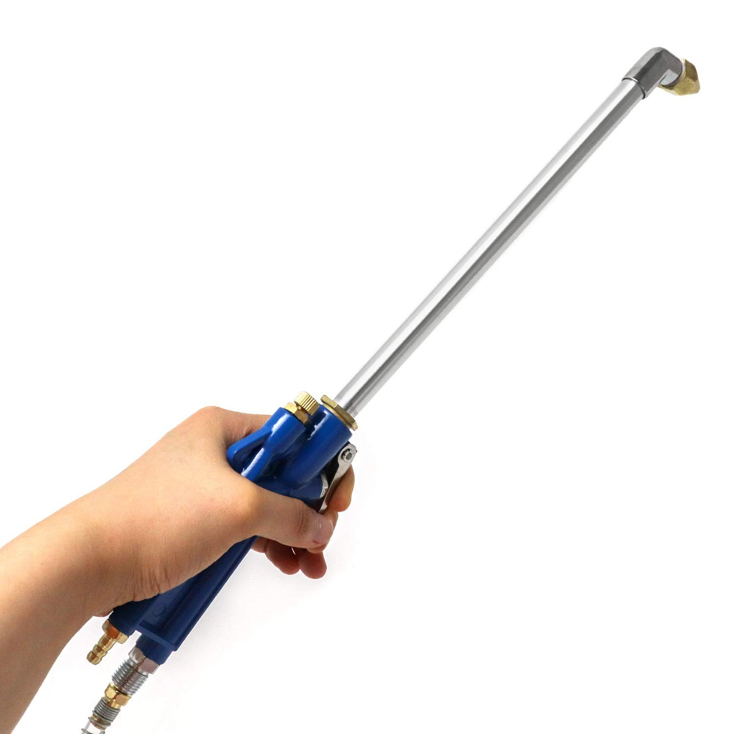 Qwork Air Blow Gun Pneumatic Engine Cleaning Gun 4Ft Hose Cleaning Degreaser