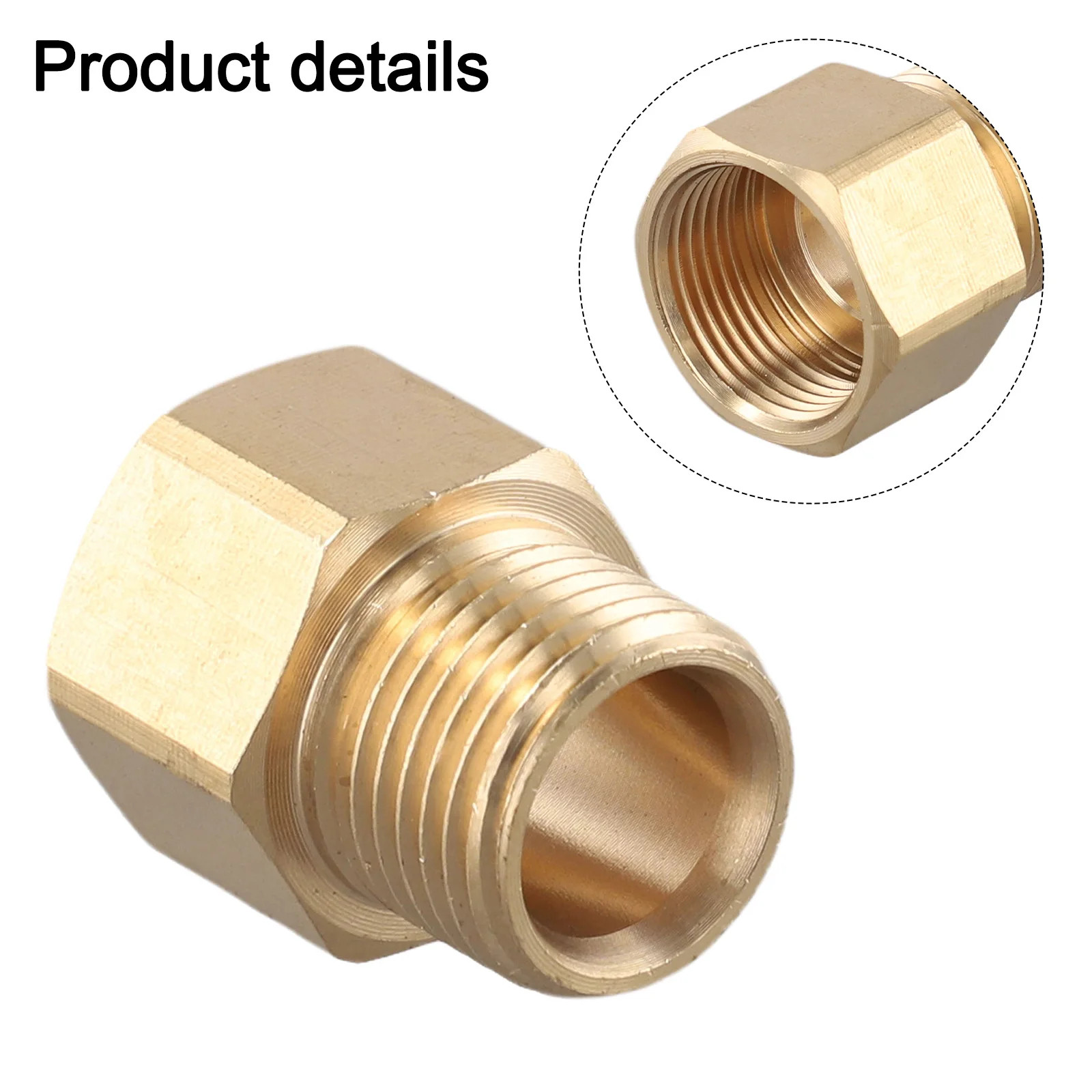 M22 14Mm Female Thread to G1/2 Male Metric Adapter High Pressure Washer Brass Co
