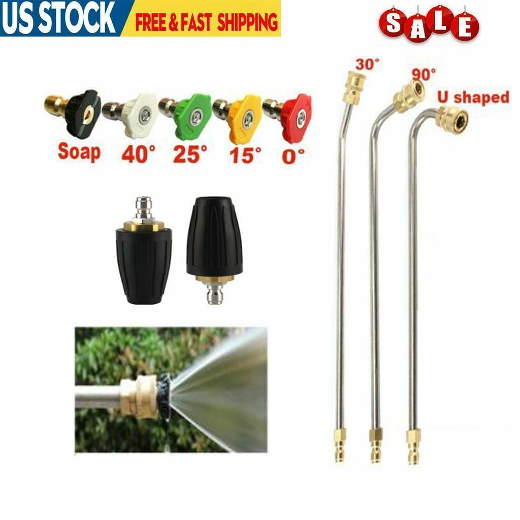 1/4″ High Pressure Washer Extension Wand turbo nozzle Quick Connect Spray Nozzle