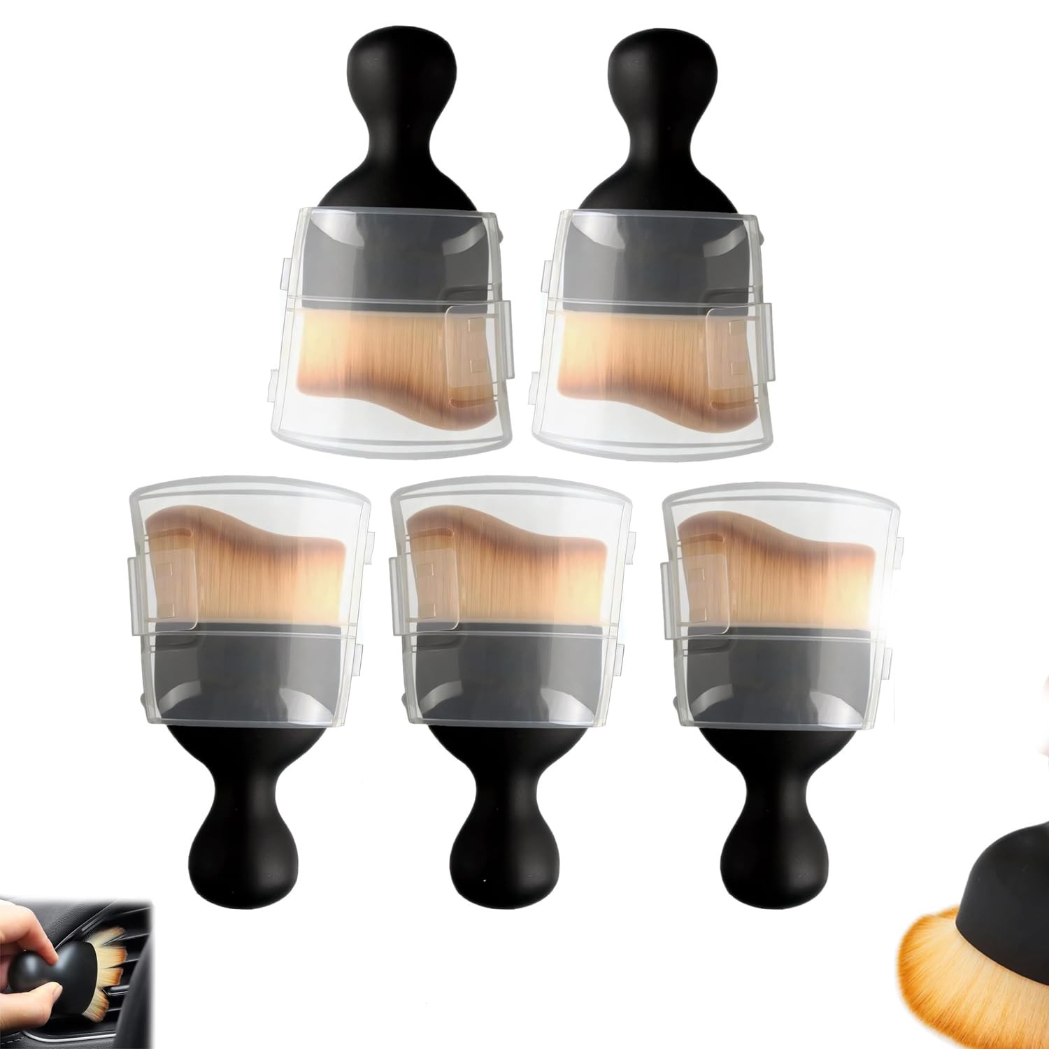 Yiishuiil 5Pcs Car Interior Cleaning Brush Set, Including Detailed car…