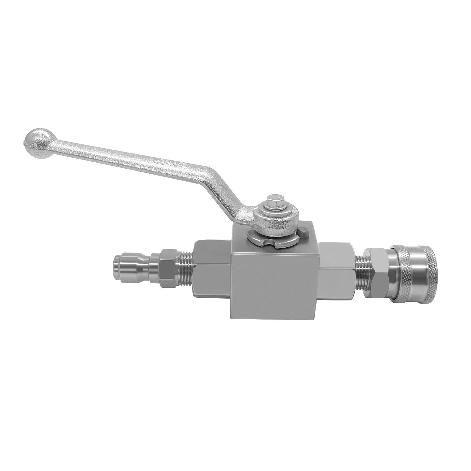 High Pressure Washer Shut Off Ball Valve 3/8 Inch Quick Connect 7250 PSI