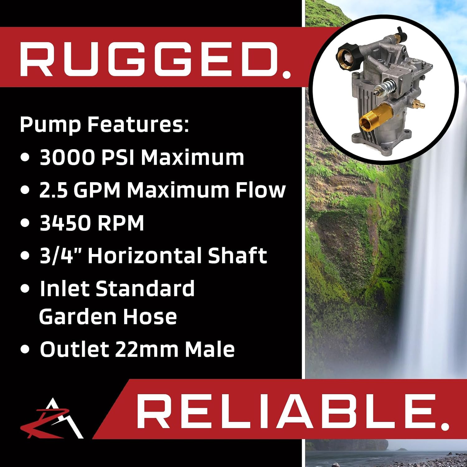 Homelite Universal POWER PRESSURE WASHER WATER PUMP 3100 Psi 2.5 Gpm Fits MANY M