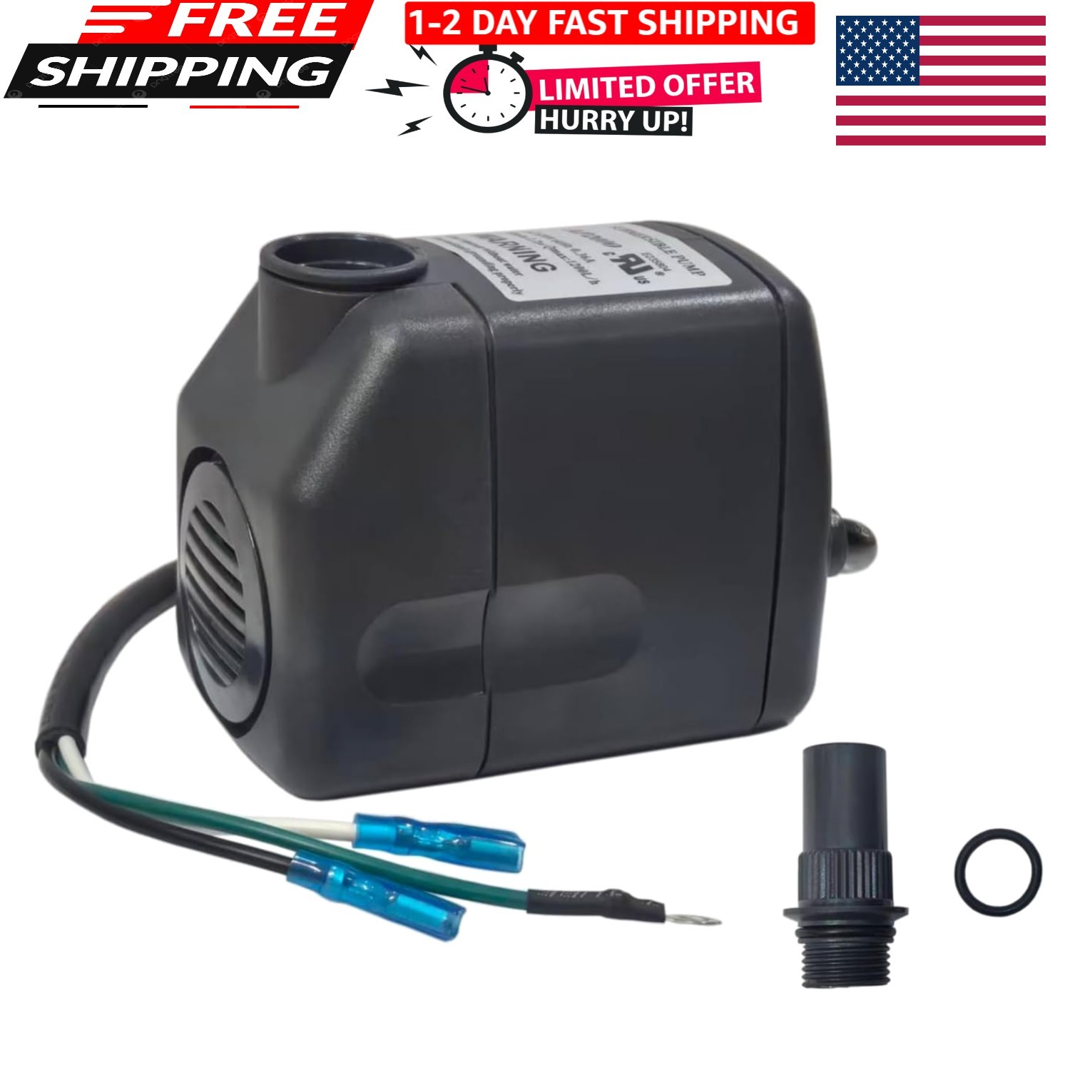 Washer Parts Replacement Pump Work in 40 Gallon Recirculates 2.6-3.2 GPM Solvent