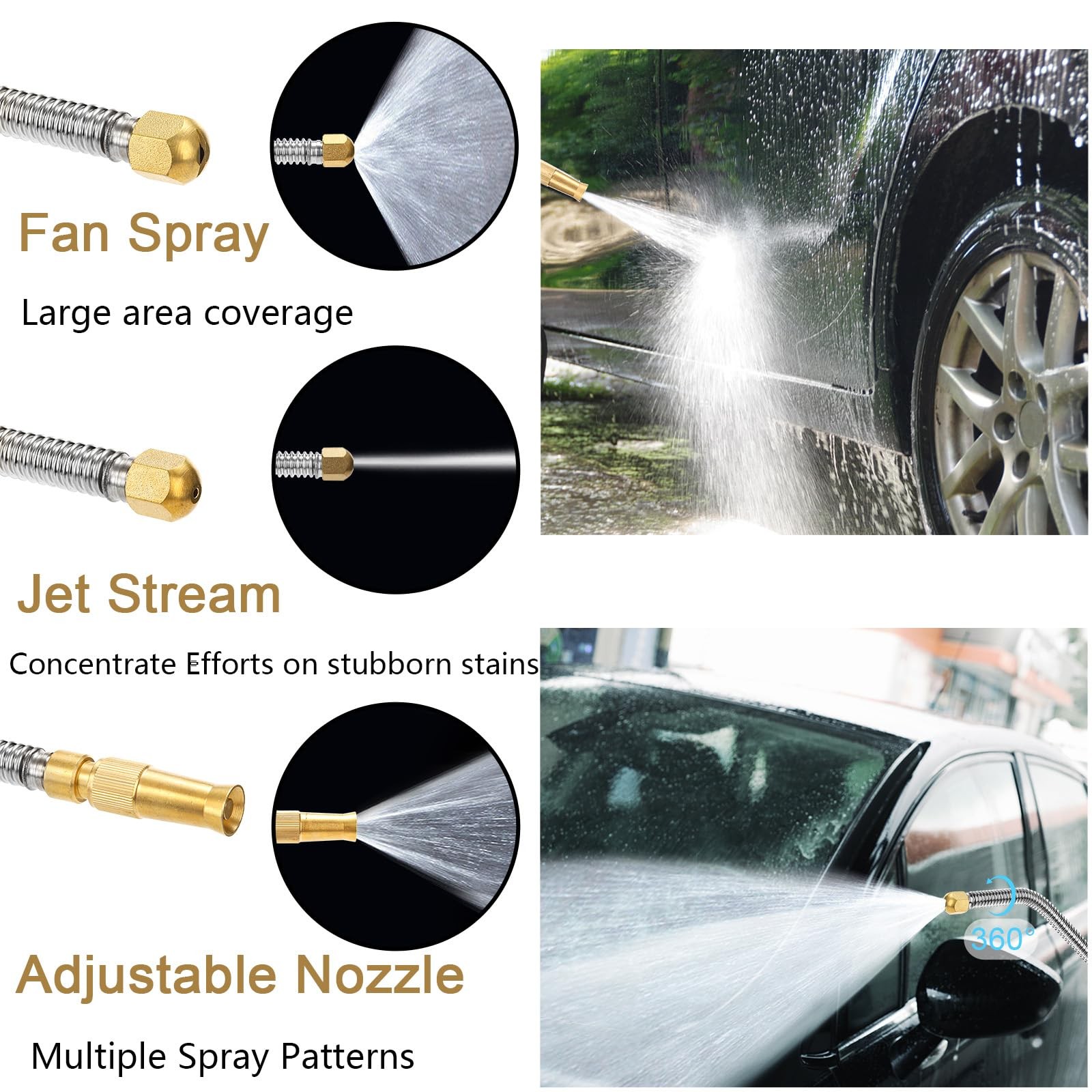 High Pressure Power Washer Wand, Hydro Jet Water Wand Pressure Sprayer,Flexib…