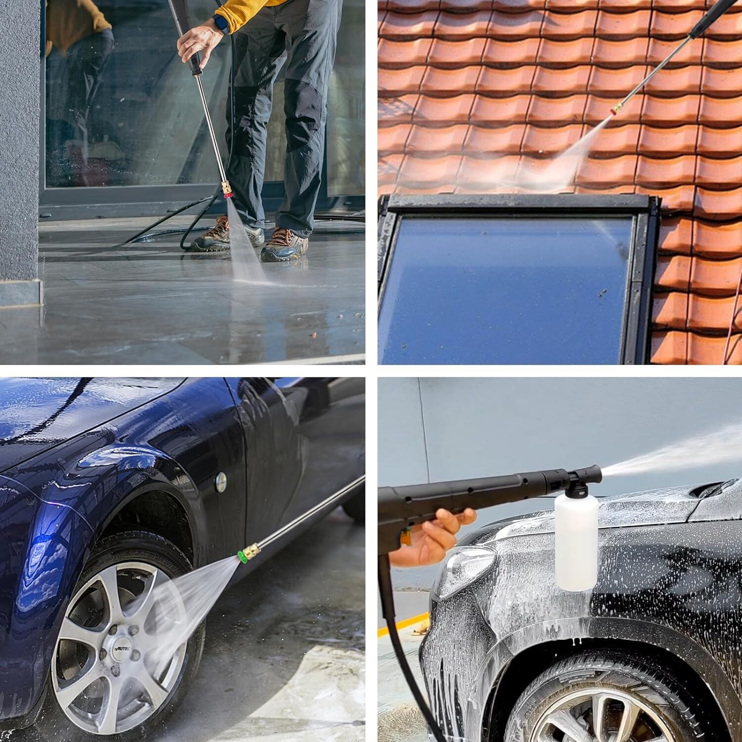 1200 PSI Electric Pressure Washer Powerful Car Cleaning Machine Quick Connect