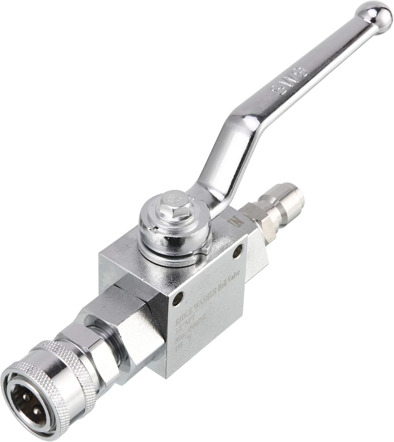High Pressure Ball Valve Kit for Power Washer Hose, 3/8” Quick Disconnect, 45…