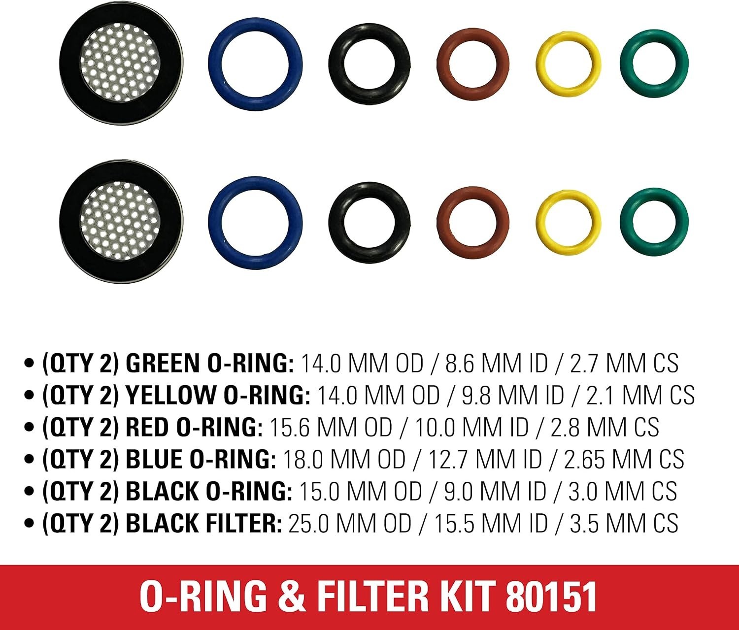 Universal O-Ring and Filter Replacement Kit – 5 Sizes for Gas/Electric Washers
