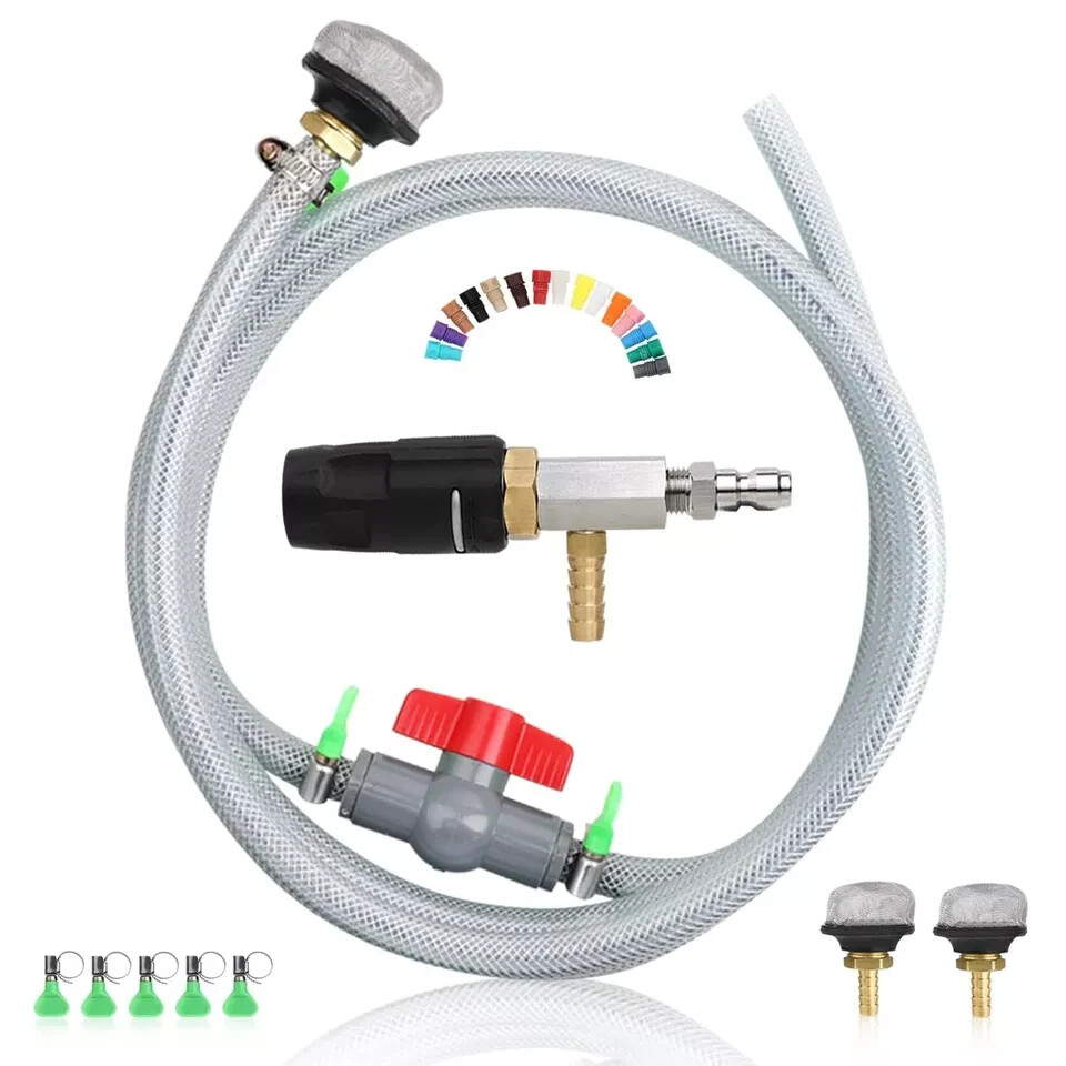 Upgraded Adjustable Pressure Washer Long Range Nozzle Kit.4-4.5 GPM. Spraying…