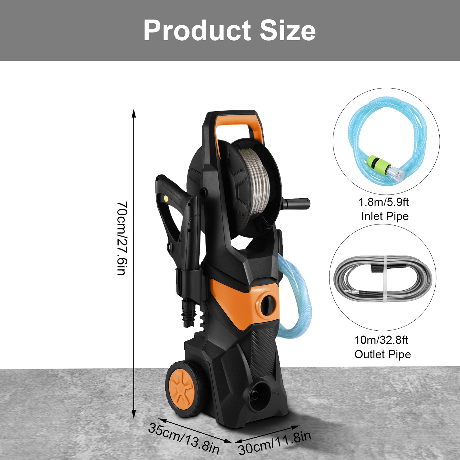 4000PSI Electric High Pressure Washer Smart Control Power Washer for Home, Cars