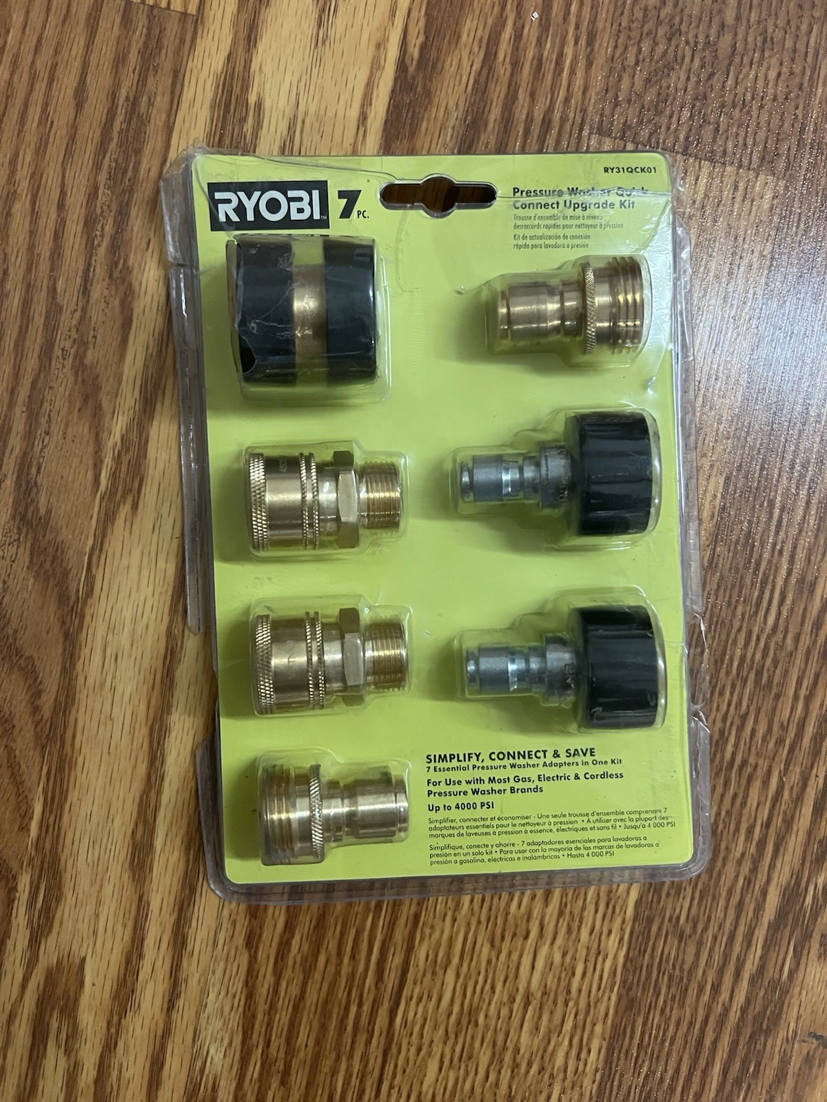 RYOBI 7-Pc Quick-Connect Kit for Washers up to 4000 PSI(MISSING ONE PIECE)