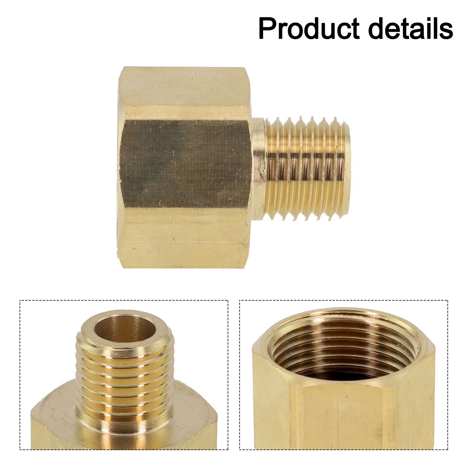 M22 22mm Female Thread to 14mm male Metric Adapter Pressure Washer Adapter Brass