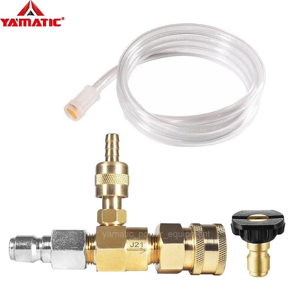 YAMATIC Adjustable Chemical Injector Kit for Pressure Washer,3/8 Inch Connectors