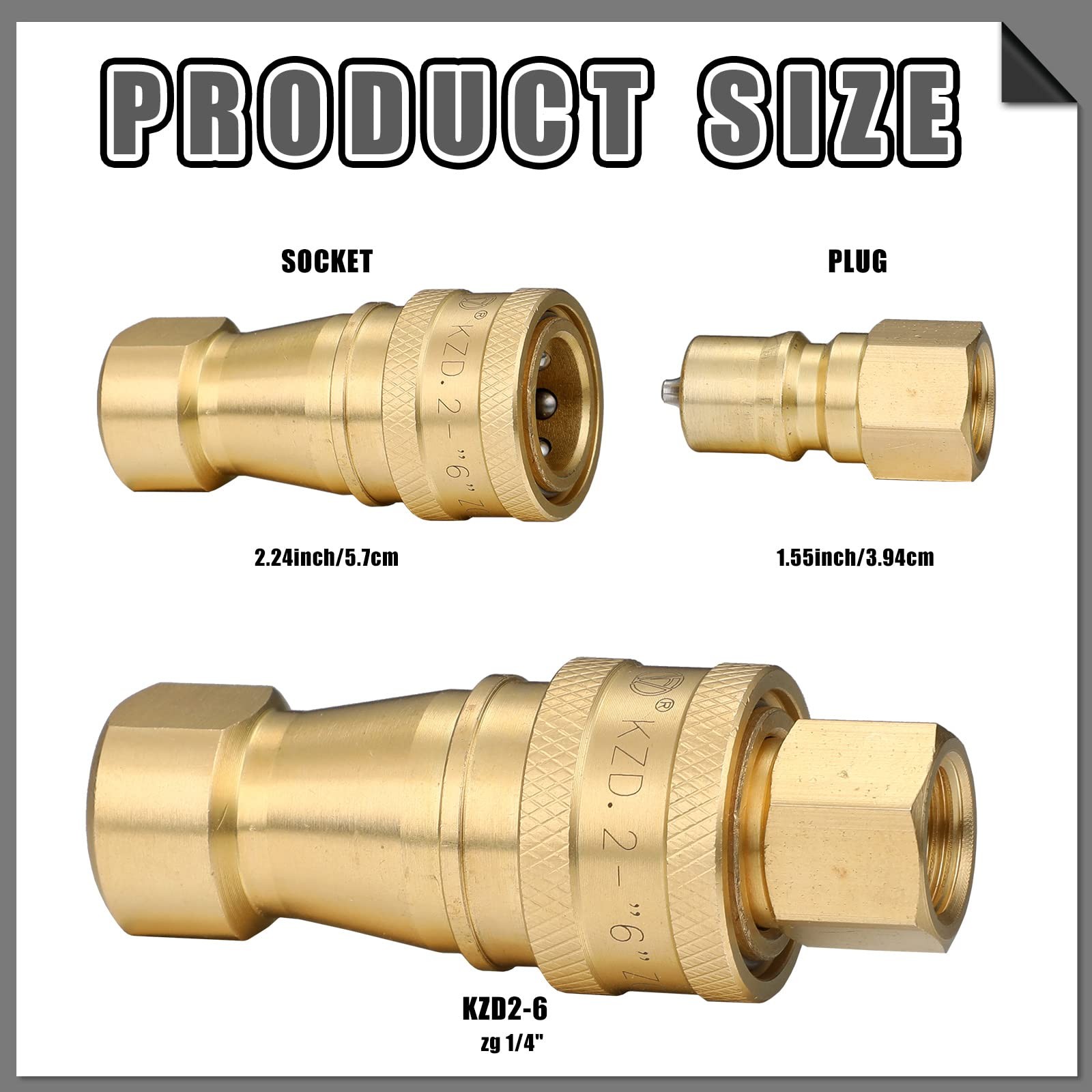 1/4″ Quick Disconnect Coupler Valve 5000-6000 PSI for Carpet Cleaning Wand – 8