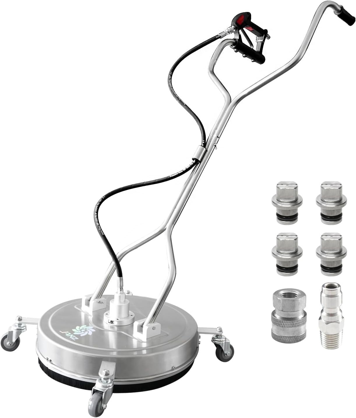 24-Inch Pressure Washer Surface Cleaner with 4 Wheels & Nozzles