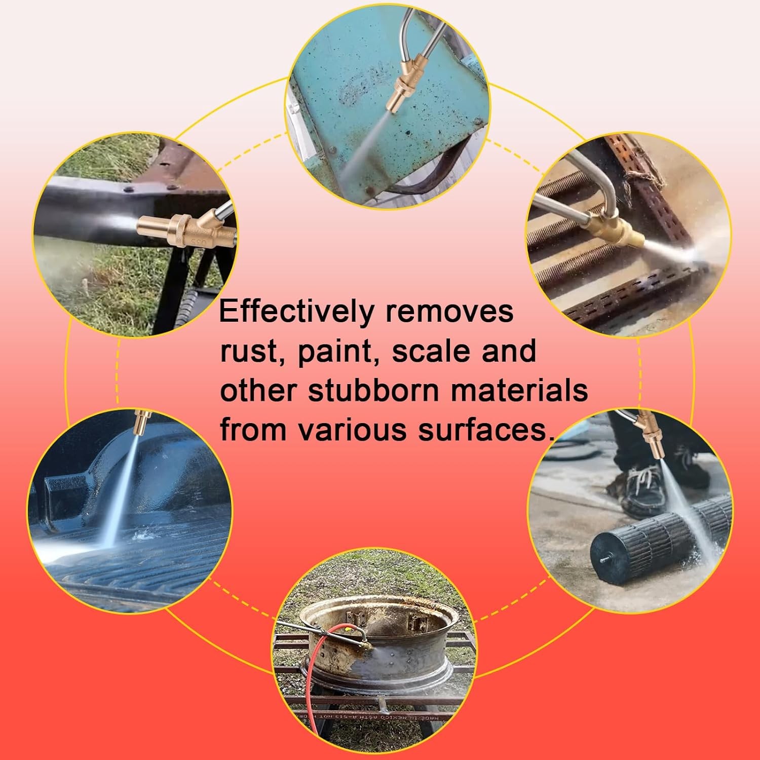 5000 PSI Sandblasting Kit for Pressure Washer Sand Blaster Attachment Power
