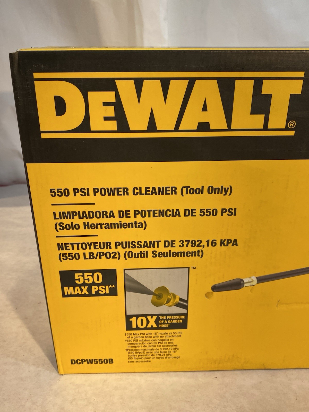 DEWALT DCPW550B 20V 550 PSI Power Cleaner Pressure Washer