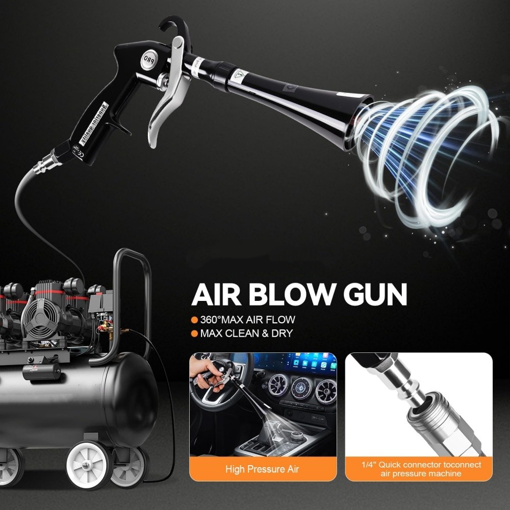 Car Cleaning Gun Kit High Pressure Air Blow GunAir Blow Gun for Car Detailing