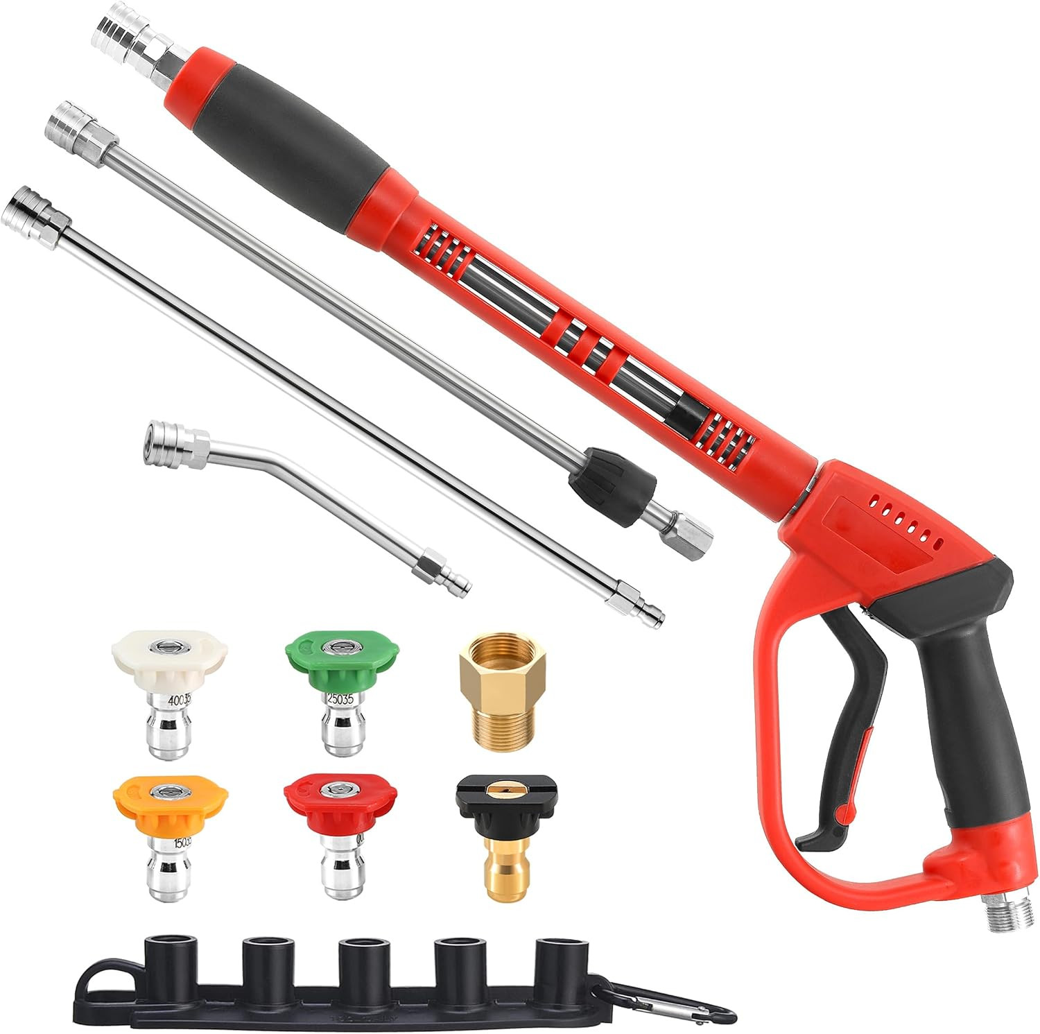 Pressure Washer Gun with Replacement Wand, 17 Inch Power Washer Extension Wand,