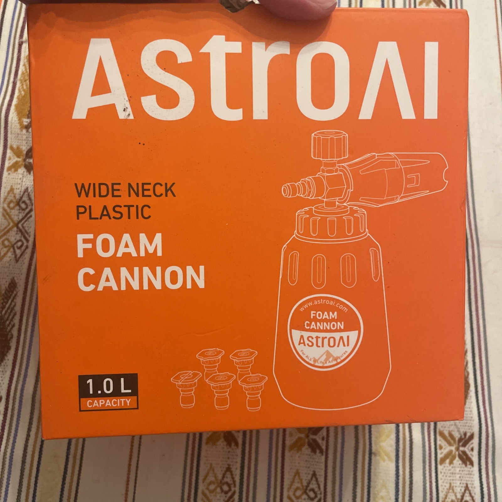 Pressure Washer Air Foam Cannon 5 Nozzles | AstroAI 1.0L Capacity Wide Neck