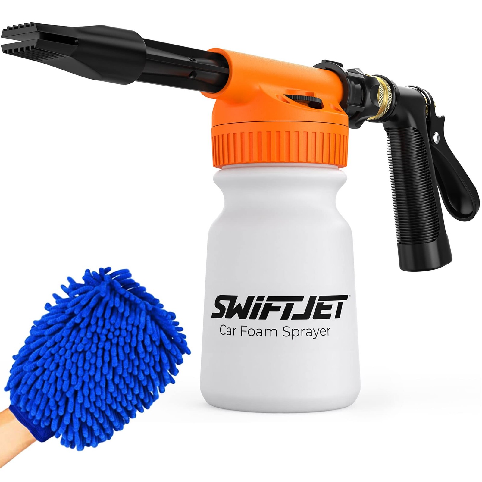 Car Wash Foam Gun + Microfiber Wash Mitt – Foam Cannon Works with Any Soap – …