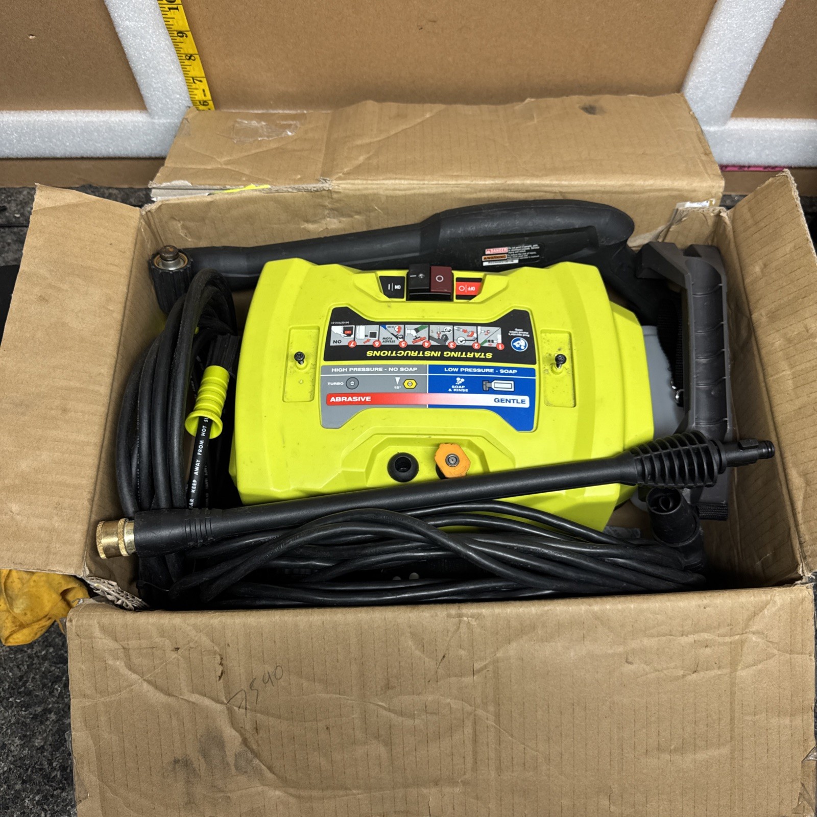 Ryobi RY141802 1800psi 1.2 GPM Electric Pressure Washer See Description