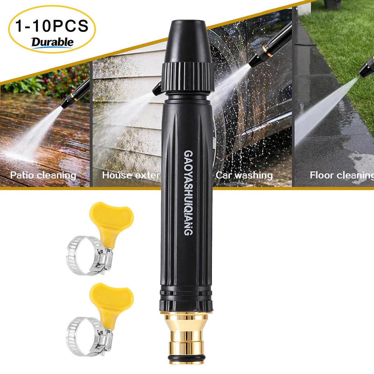 1-10PCS High Pressure Hose Nozzle Water Gun for Car Wash Garden Pressure Booster