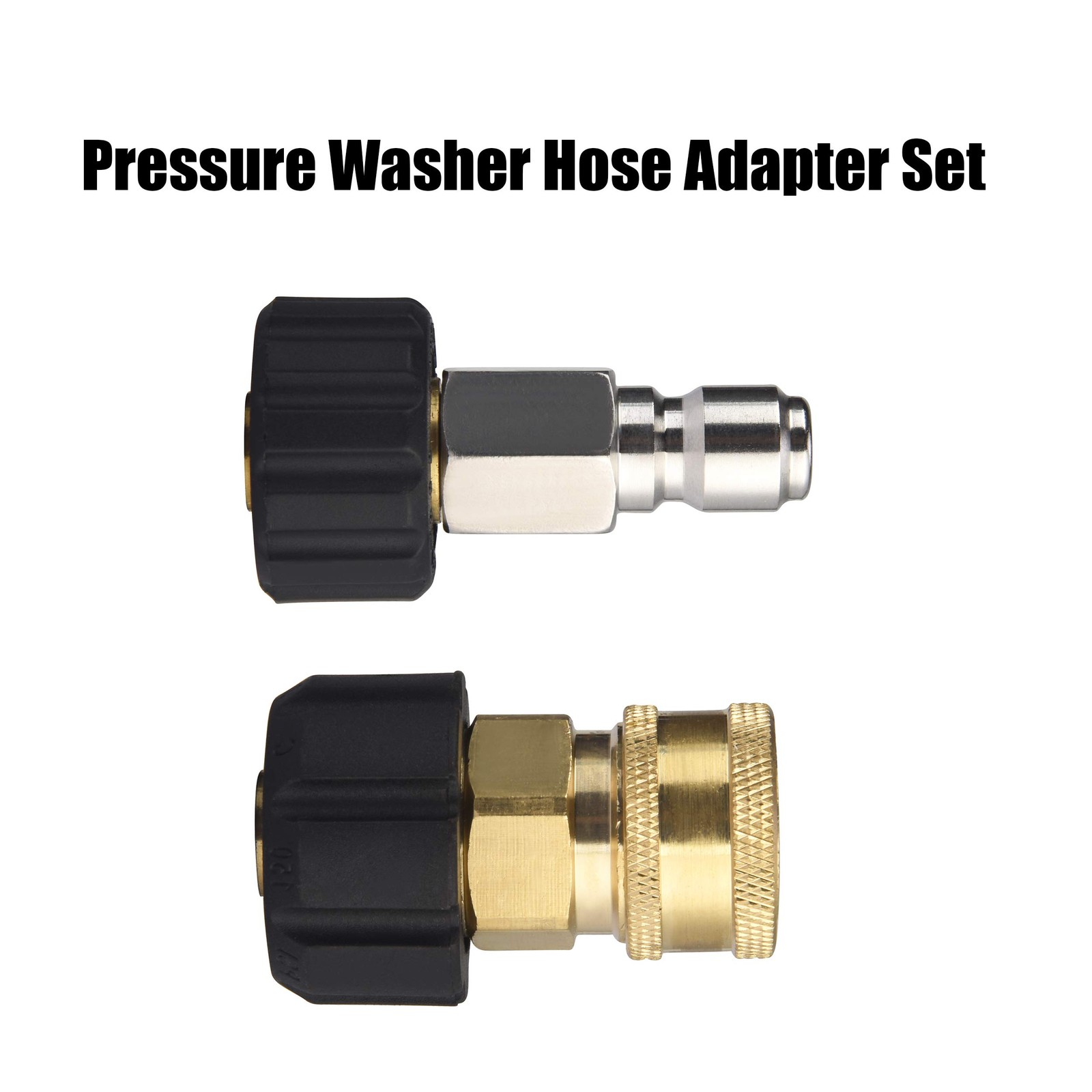 Pressure Washer Hose Adapter Set, M22 to 3/8 Quick Connect for Power Washer H…