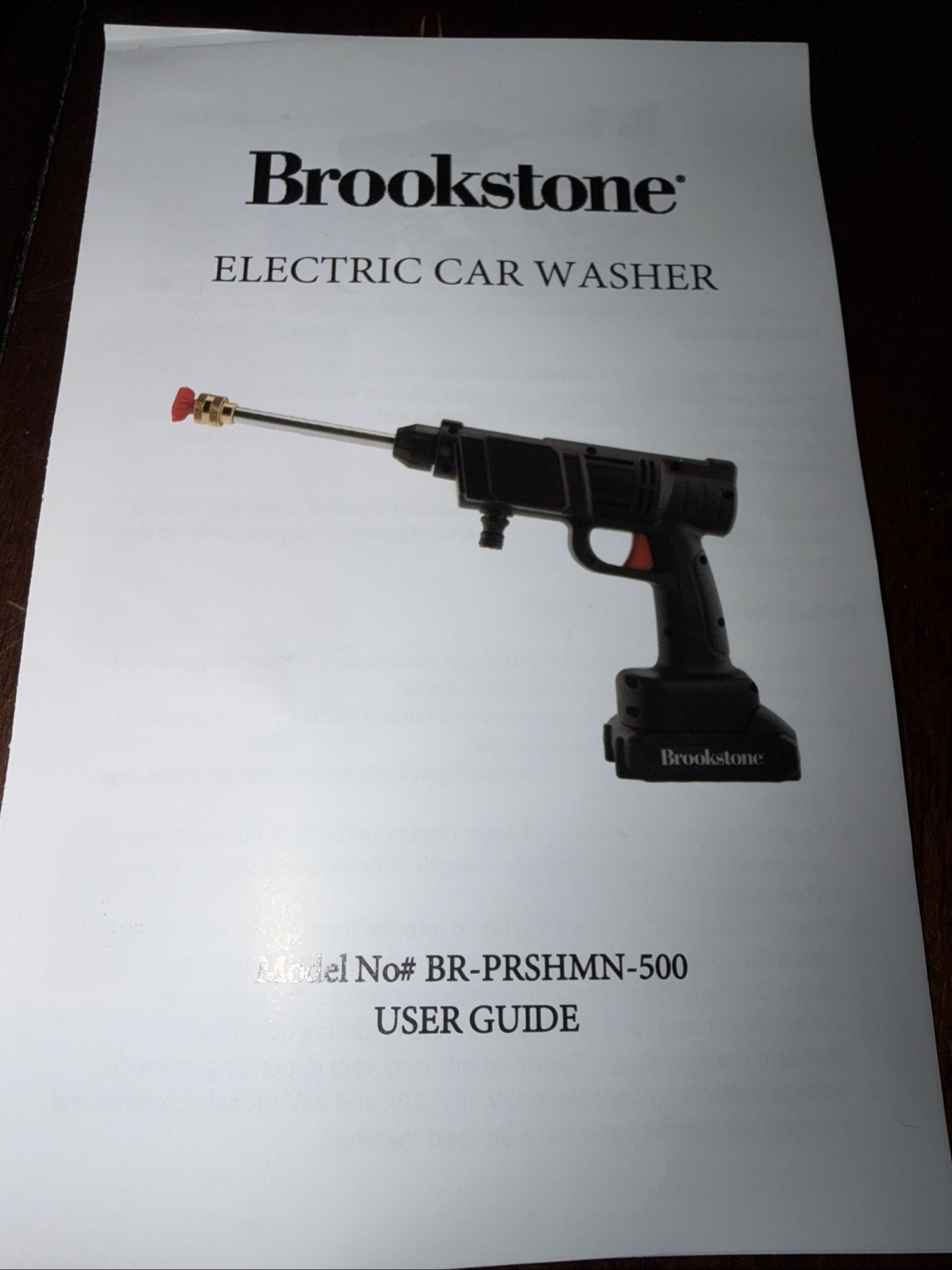 Brookstone Cordless High-Pressure Washer Portable Rechargeable Open Box (Q)