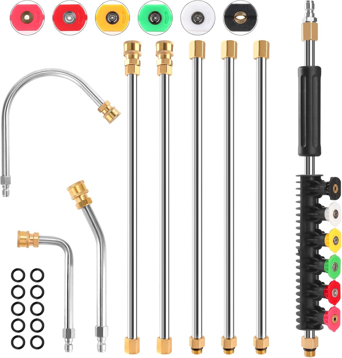 Gutter Cleaning Tools From the Ground, 9 Pack 8 FT Pressure Washer Extension Wan