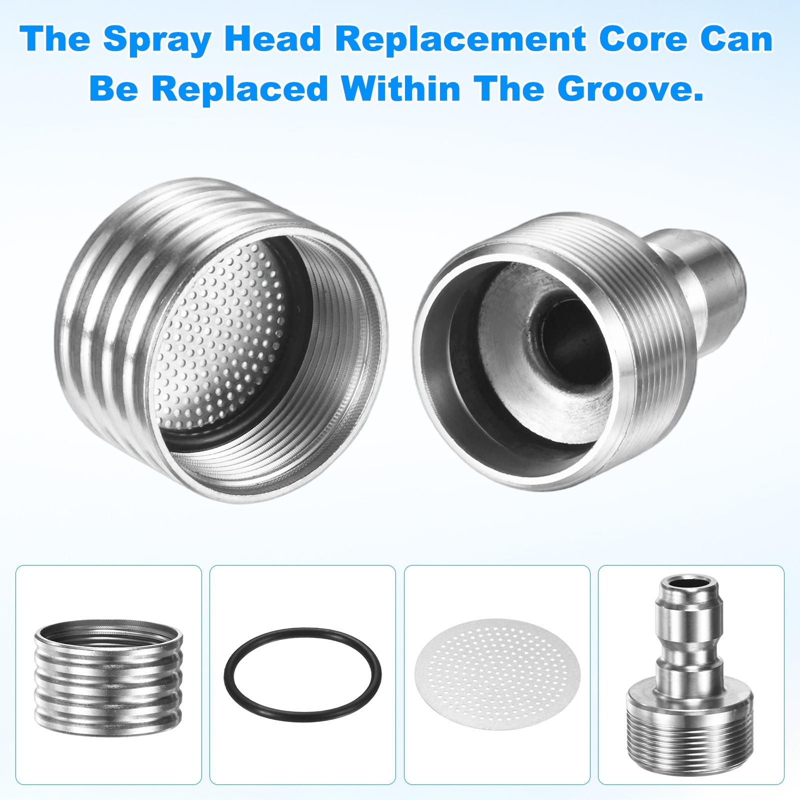 2-Pack Pressure Washer Nozzle Tips for Soft Wash, 0.4mm Soft Rain Head
