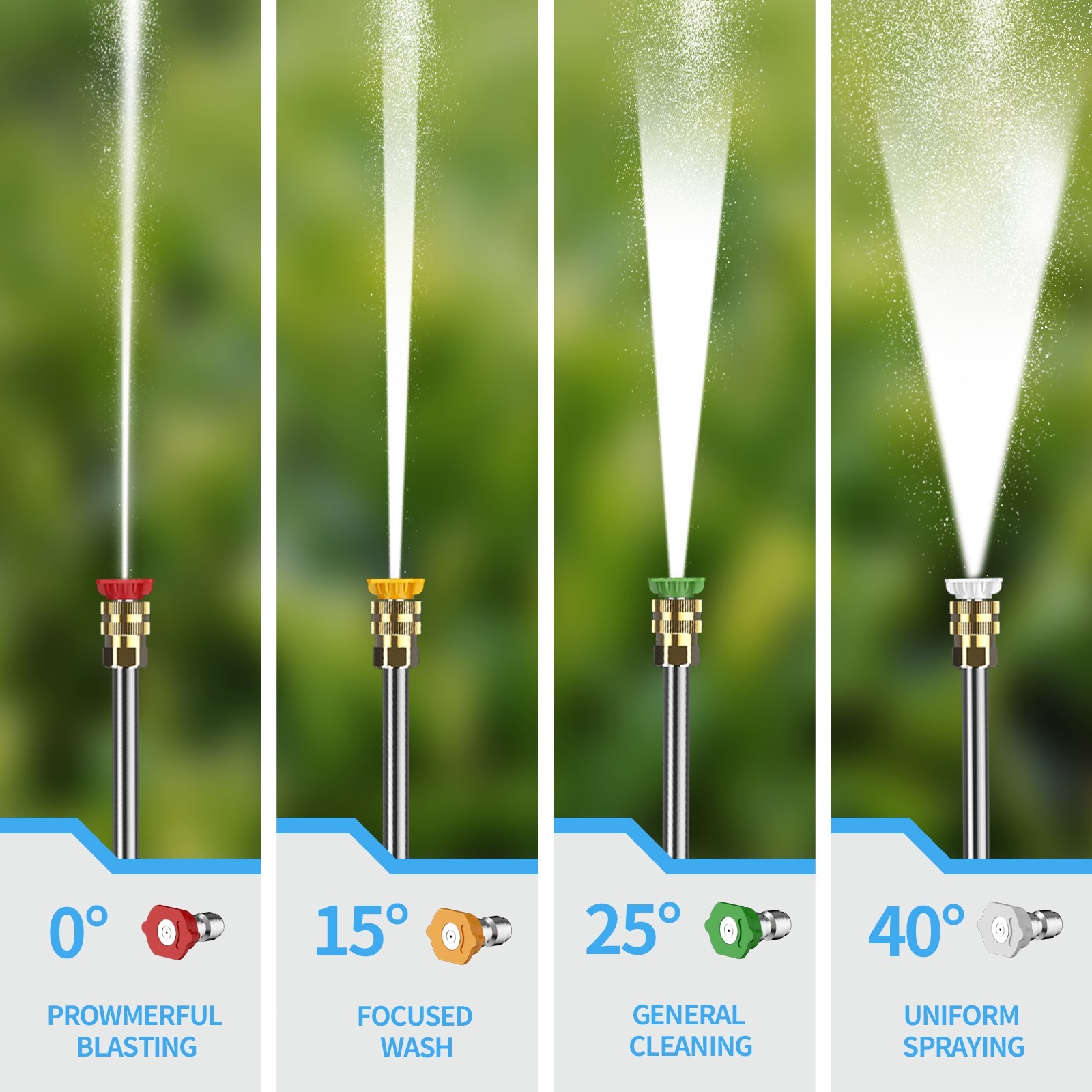 Pressure Washer 4200PSI 2.5GPM, 4 Quick Nozzles, 500ML Foam Cannon, for Patio