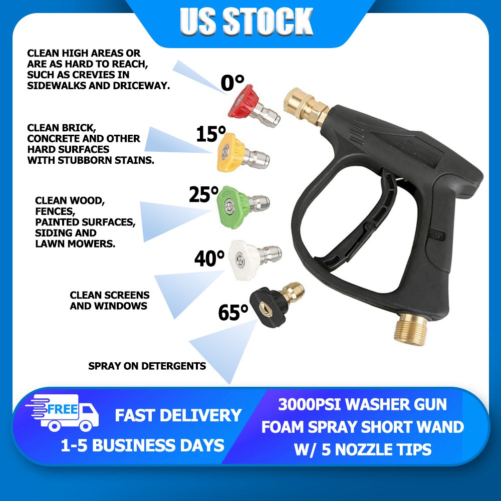 High-Pressure Spray Gun M22x14 Thread Safety Lock Trigger 0.44kg