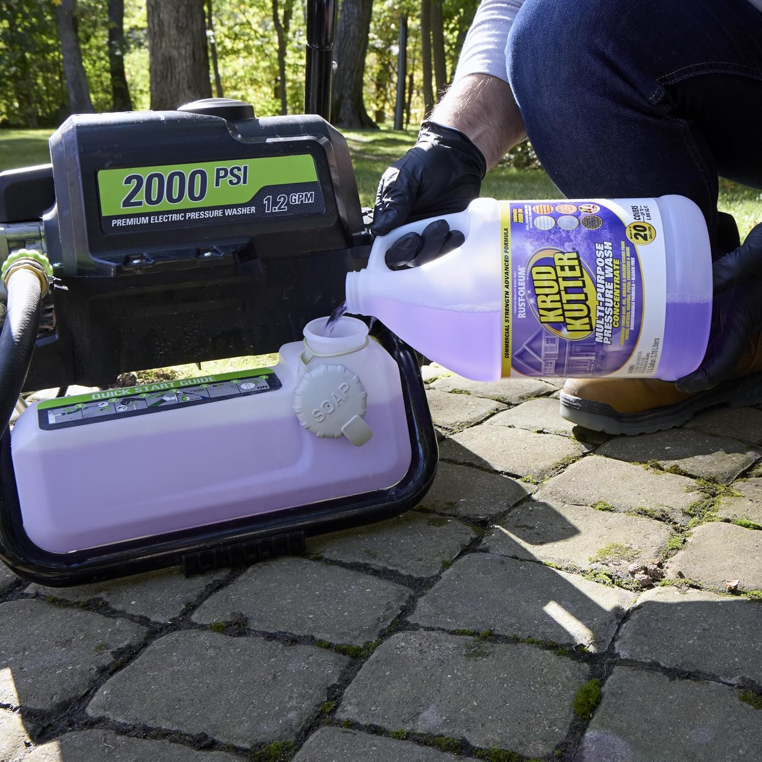 Multi-Purpose Pressure Washer Concentrate & Manual Use Outdoor Cleaner | Deep Cl