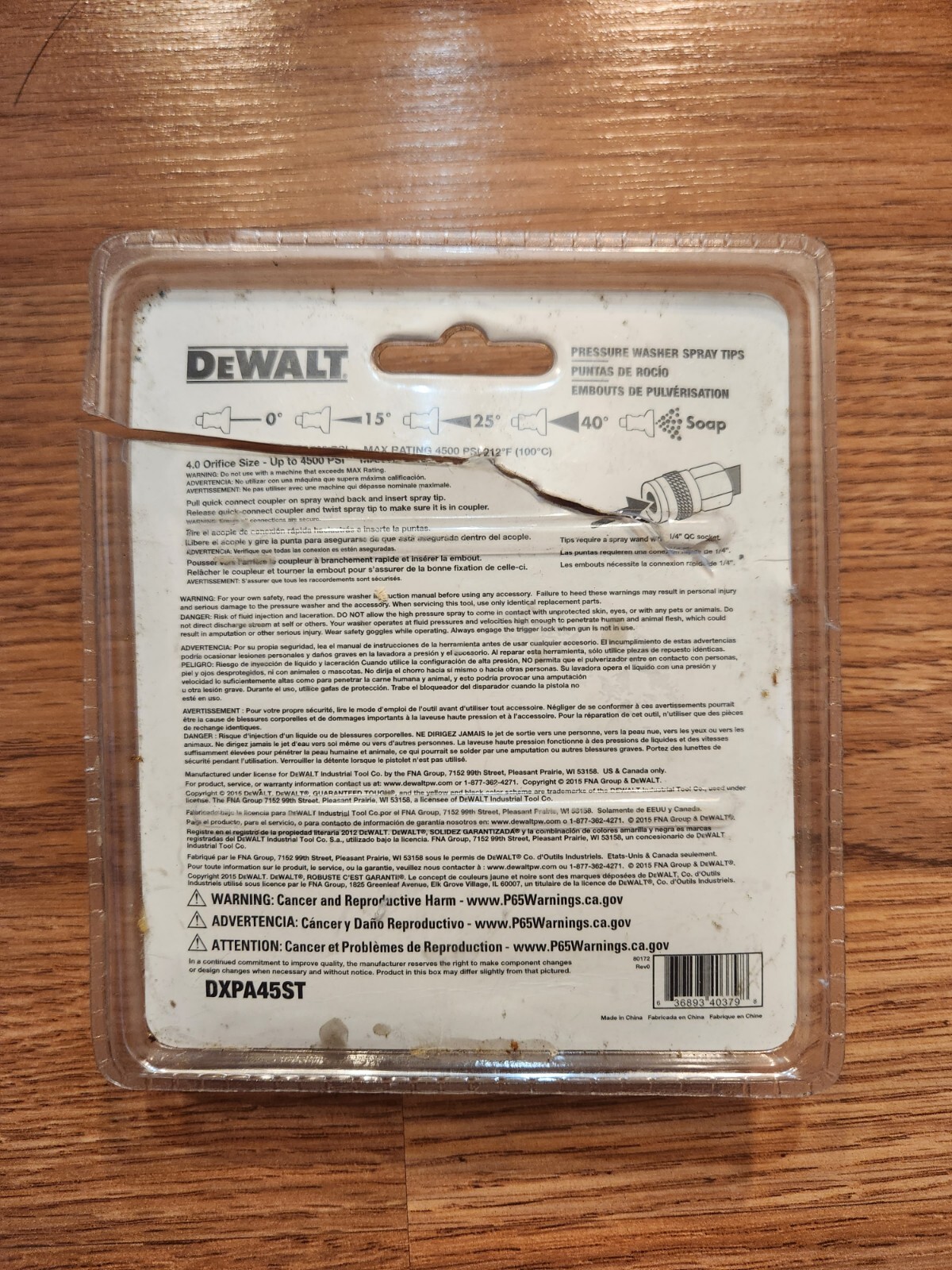 Dewalt DXPA45ST Replacement Spray Nozzles, 4500 PSI