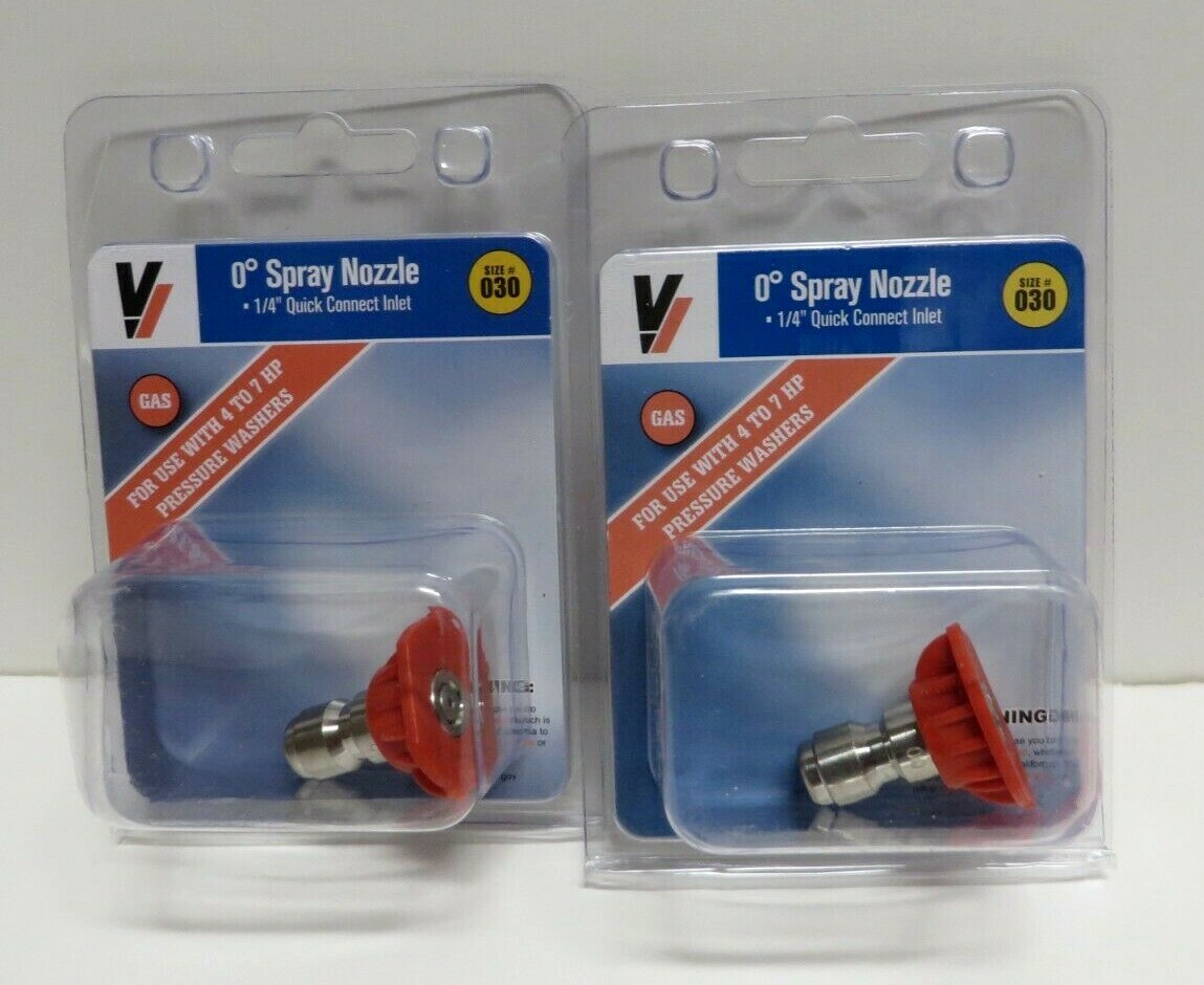 Valley Industries 1/4″ Quick Connect Spray Tip Nozzle 0 Degree Size 030 (2 pk)
