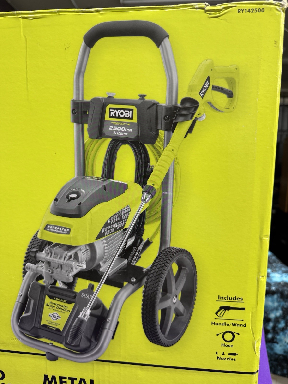 💥NEW SEALED BOX💥RYOBI RY142500 2500PSI 1.2GPM BRUSHLESS PRESSURE POWER WASHER!