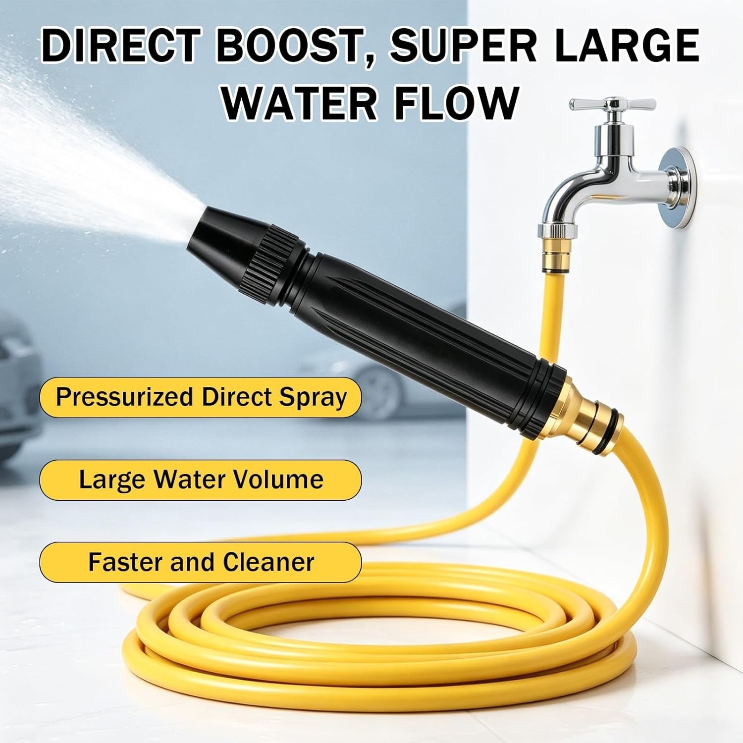 Heavy Duty High Pressure Hose Nozzle, Home High-Pressure Car Wash Water