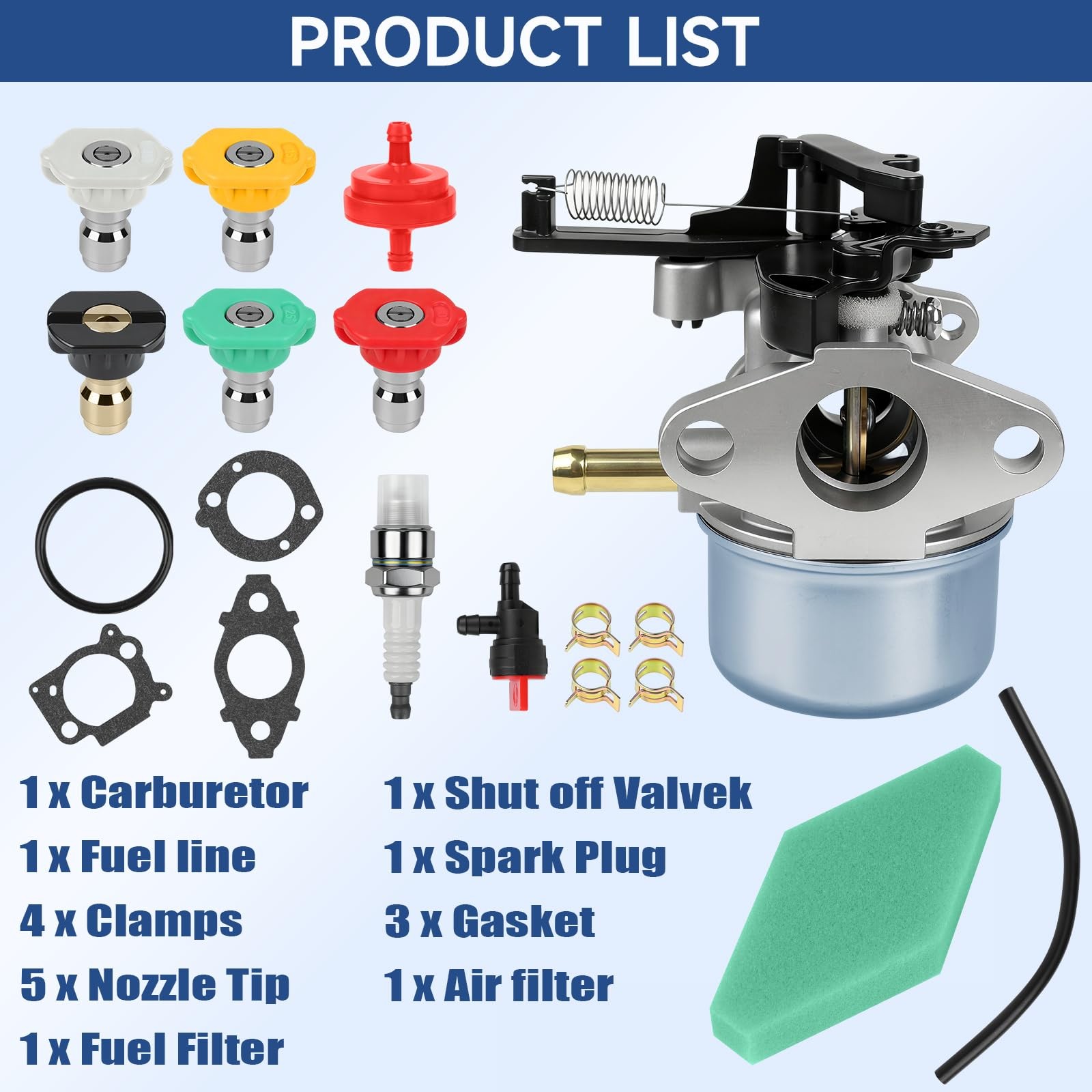 Carburetor For Troy Bilt Pressure Washer 190cc 775EX 850EX 875EXI Replaces B&S
