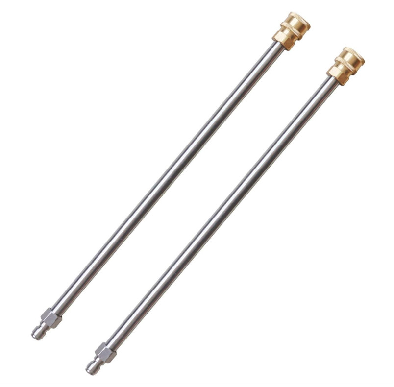 2 Pack 17 Pressure Washer Extension Wands Stainless Steel with 1/4 Quick Connect